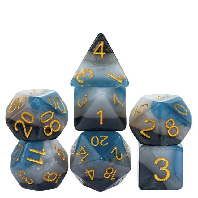 Foam Brain Games Denim Swirls RPG Dice Set 
