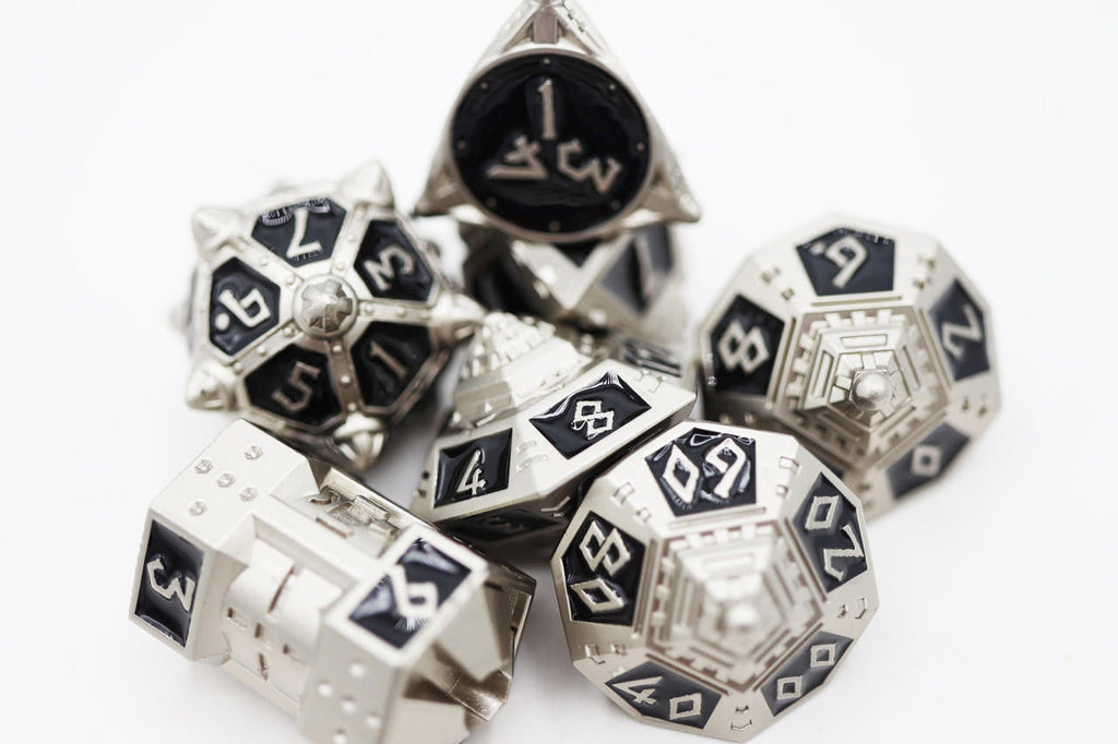 Foam Brain Games Dice 51: Onyx Ethers RPG Metal Dice Set 