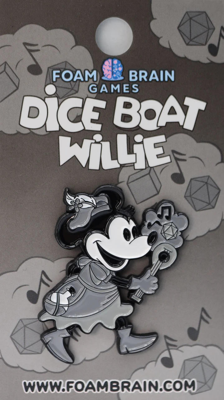 Foam Brain Games Dice Boat Willie: Bard Enamel Pin 