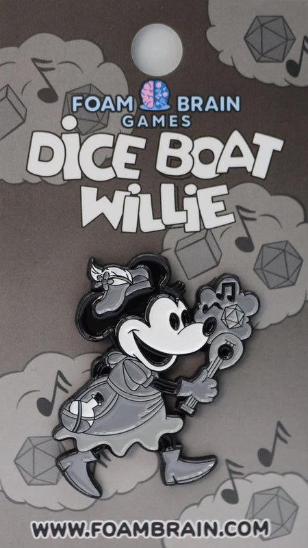 Foam Brain Games Dice Boat Willie: Bard Enamel Pin 