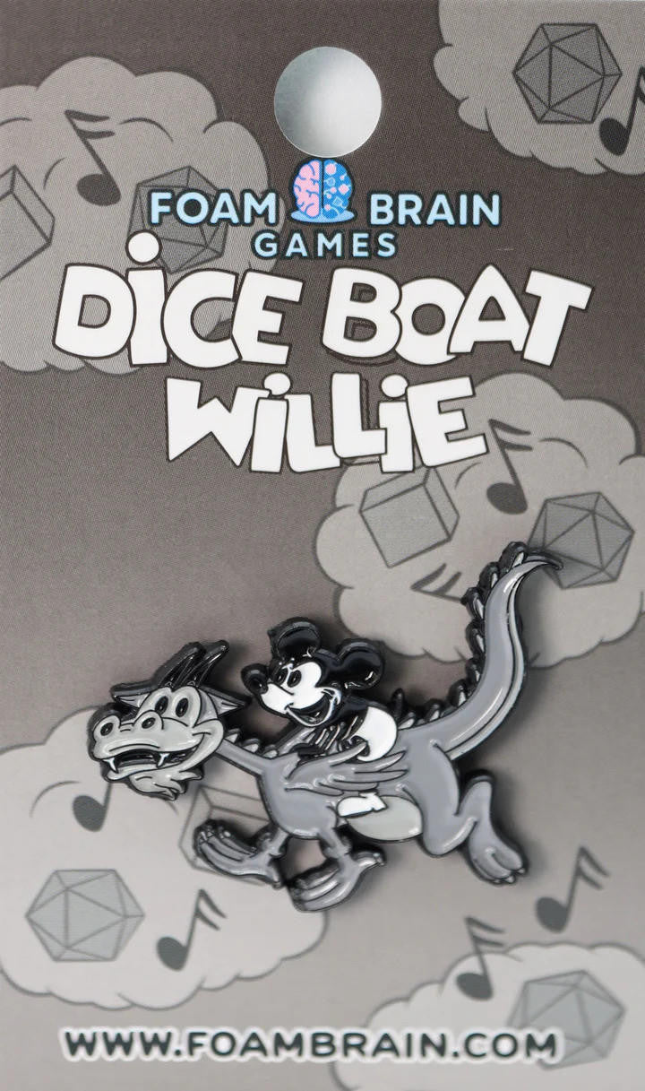 Foam Brain Games Dice Boat Willie: Mickey Enamel Pin 