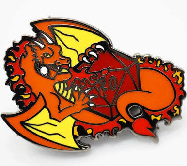 Dice Dragons Pin: Fire