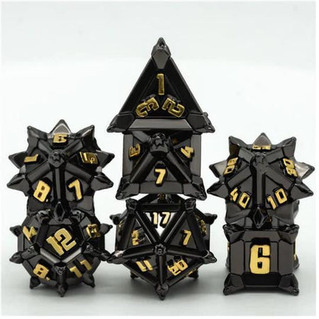 Foam Brain Games Foam Brain Dice - Metal RPG Dice Set - Warrior's Flail: Medieval  