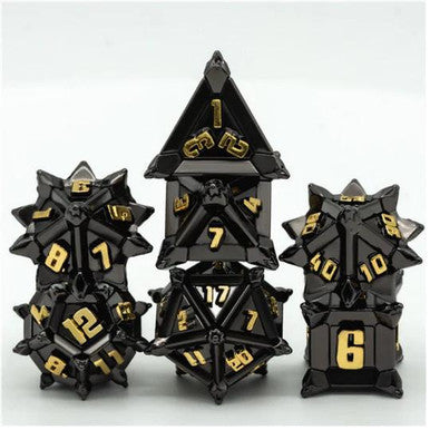 Foam Brain Dice - Metal RPG Dice Set - Warrior's Flail: Medieval