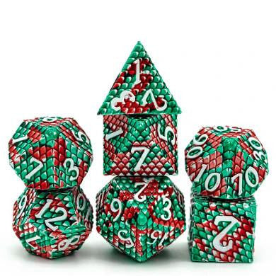 Foam Brain Games Foam Brain Dice - Metal RPG Set - Pit Viper Dragon Scale 