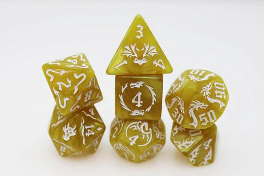 Foam Brain Games Foam Brain Dice - RPG Dice Set - Drake's Flight: Lightning 