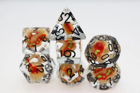 Foam Brain Games Foam Brain Dice - RPG Dice Set - Hotdog 