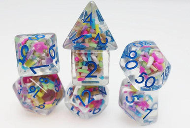 Foam Brain Dice - RPG Dice Set - Ice Cream Sprinkles