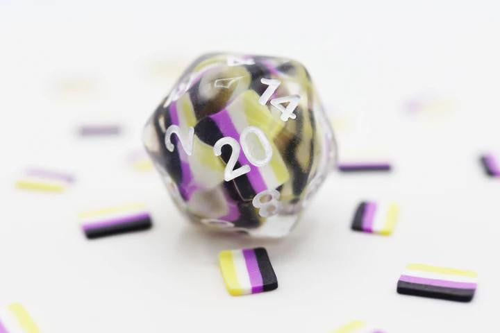 Foam Brain Games Foam Brain Dice - RPG Dice Set - Nonbinary Flag  