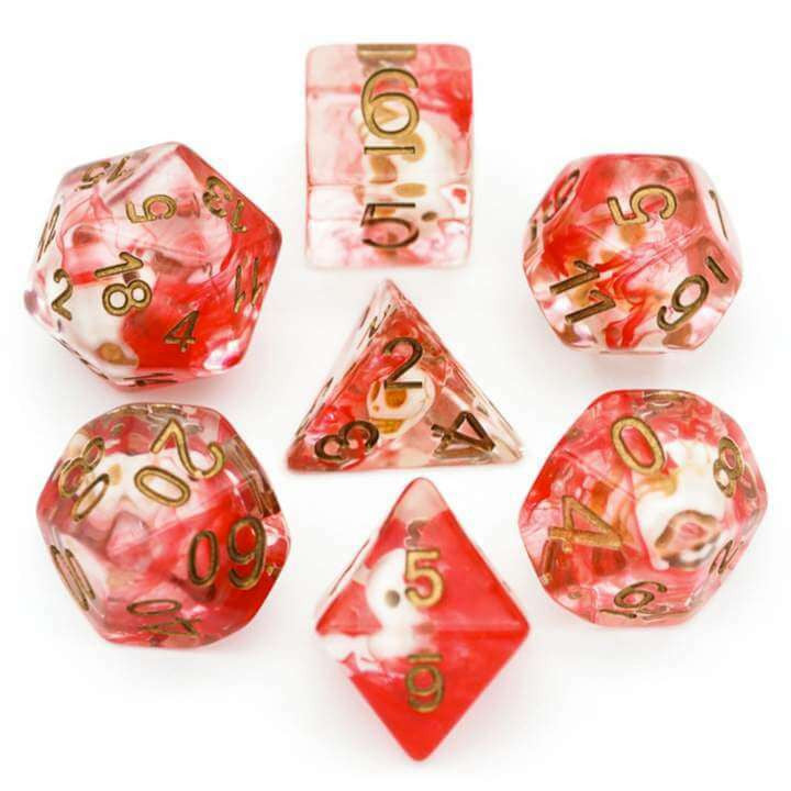 Foam Brain Games Ghostface Skull RPG Dice Set