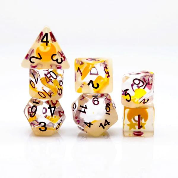 Foam Brain Games Glow in the Dark Moon and Star RPG Dice Set 