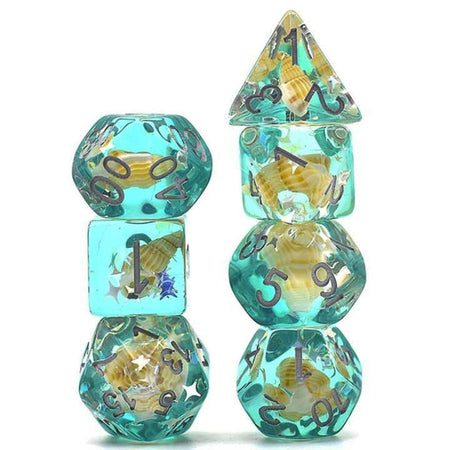 Foam Brain Games Green Conch RPG Dice Set