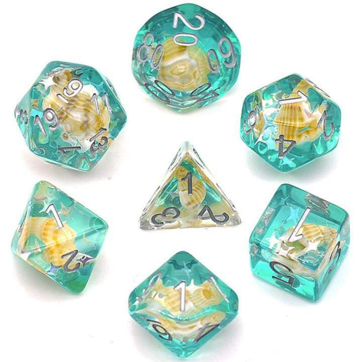 Foam Brain Games Green Conch RPG Dice Set