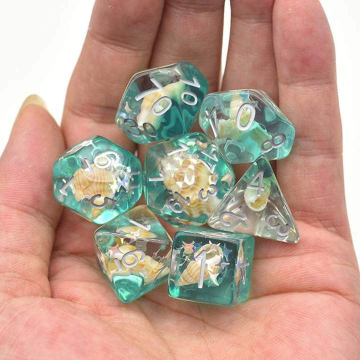 Foam Brain Games Green Conch RPG Dice Set