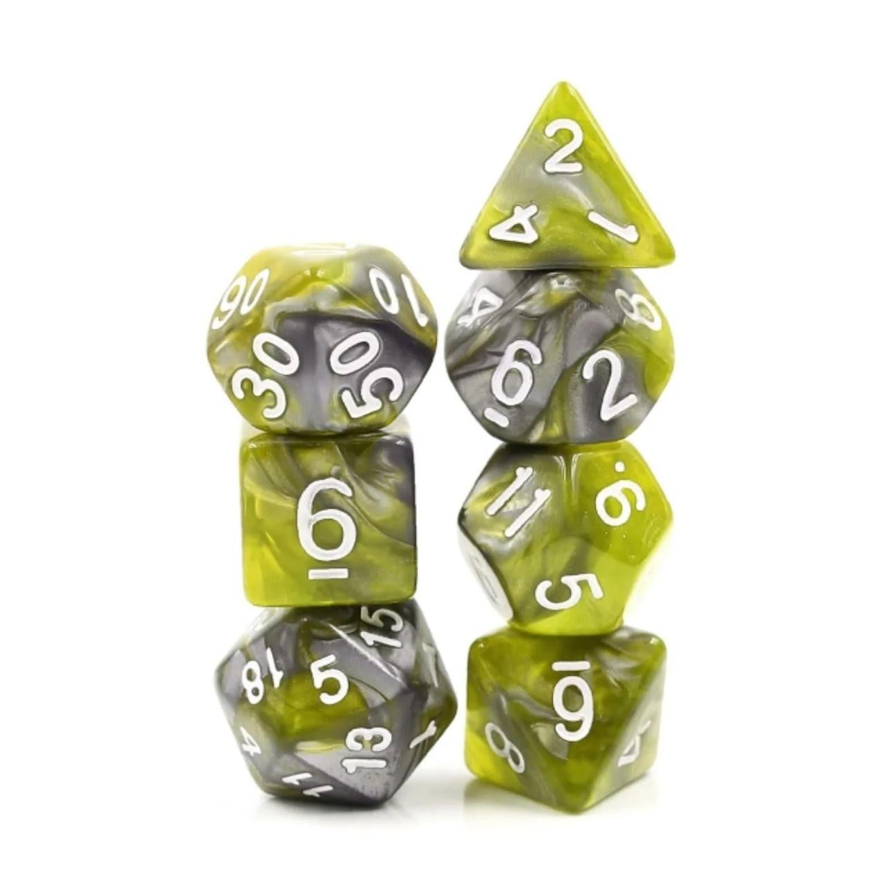 Foam Brain Games Green Flow RPG Dice Set 