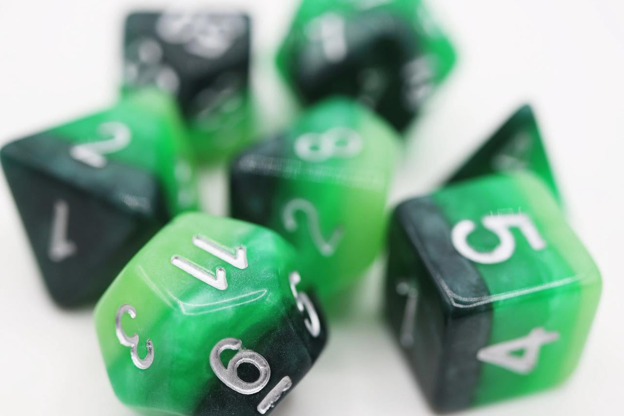 Foam Brain Games Green Gradient RPG Dice Set 