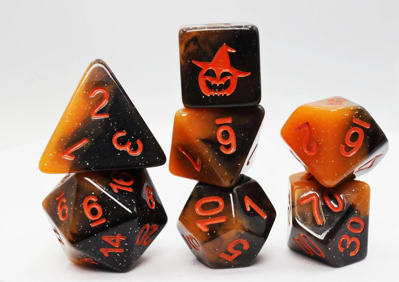 Foam Brain Games Halloween Pumpkin RPG Dice Set 