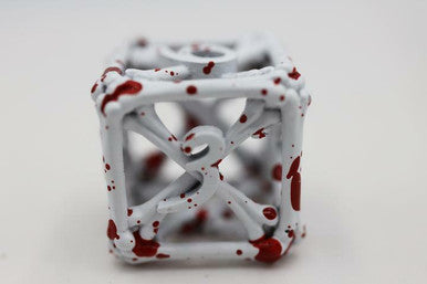 Foam Brain Dice - Hollow Metal Dice Set - Hollow Blood Bones