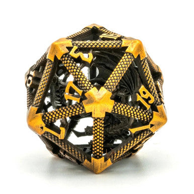 Hollow Dragon Keep D20 - Gold 18mm