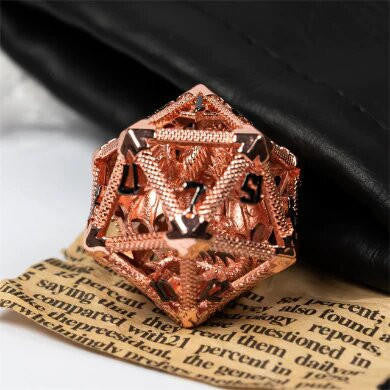 Foam Brain Games Hollow Dragon Keep D20 - Rose Gold 18mm
