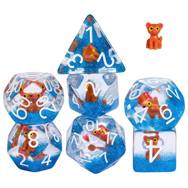 Foam Brain Games Honey the Cat RPG Dice Set 