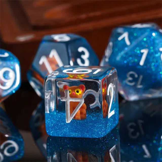 Foam Brain Games Honey the Cat RPG Dice Set 