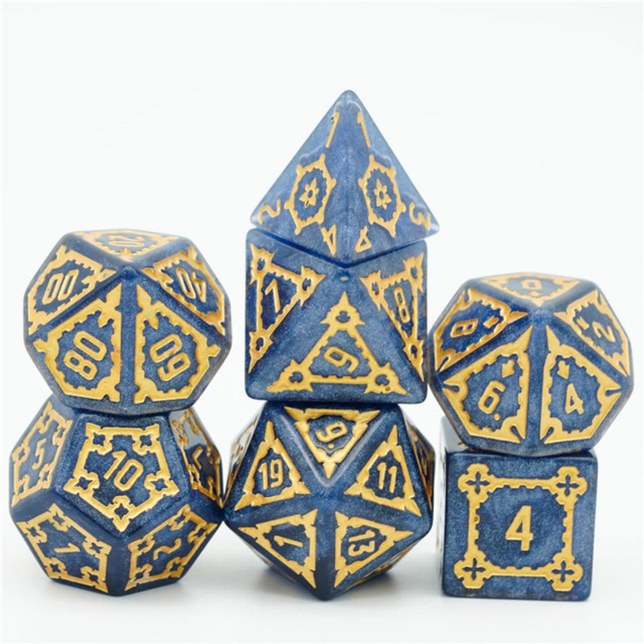 Foam Brain Games Huge Blue Castle Dice Set - 25mm 