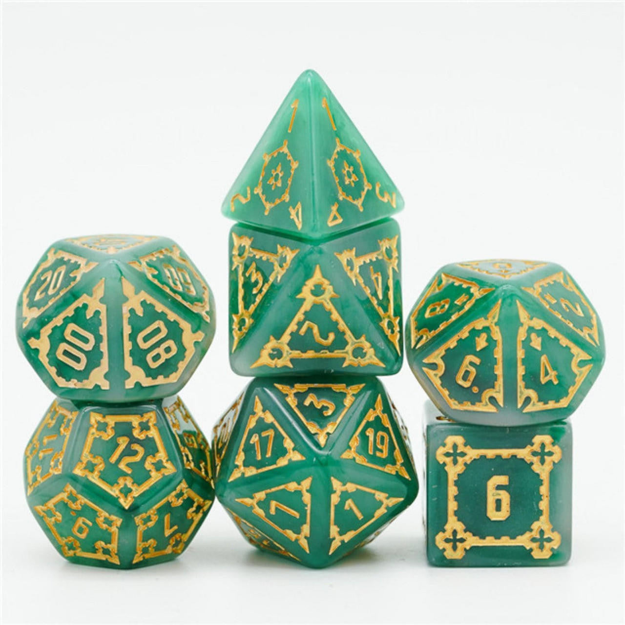 Foam Brain Games Huge Green Castle Dice Set - 25mm 