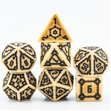 Huge Parchment Castle Dice Set - 25mm