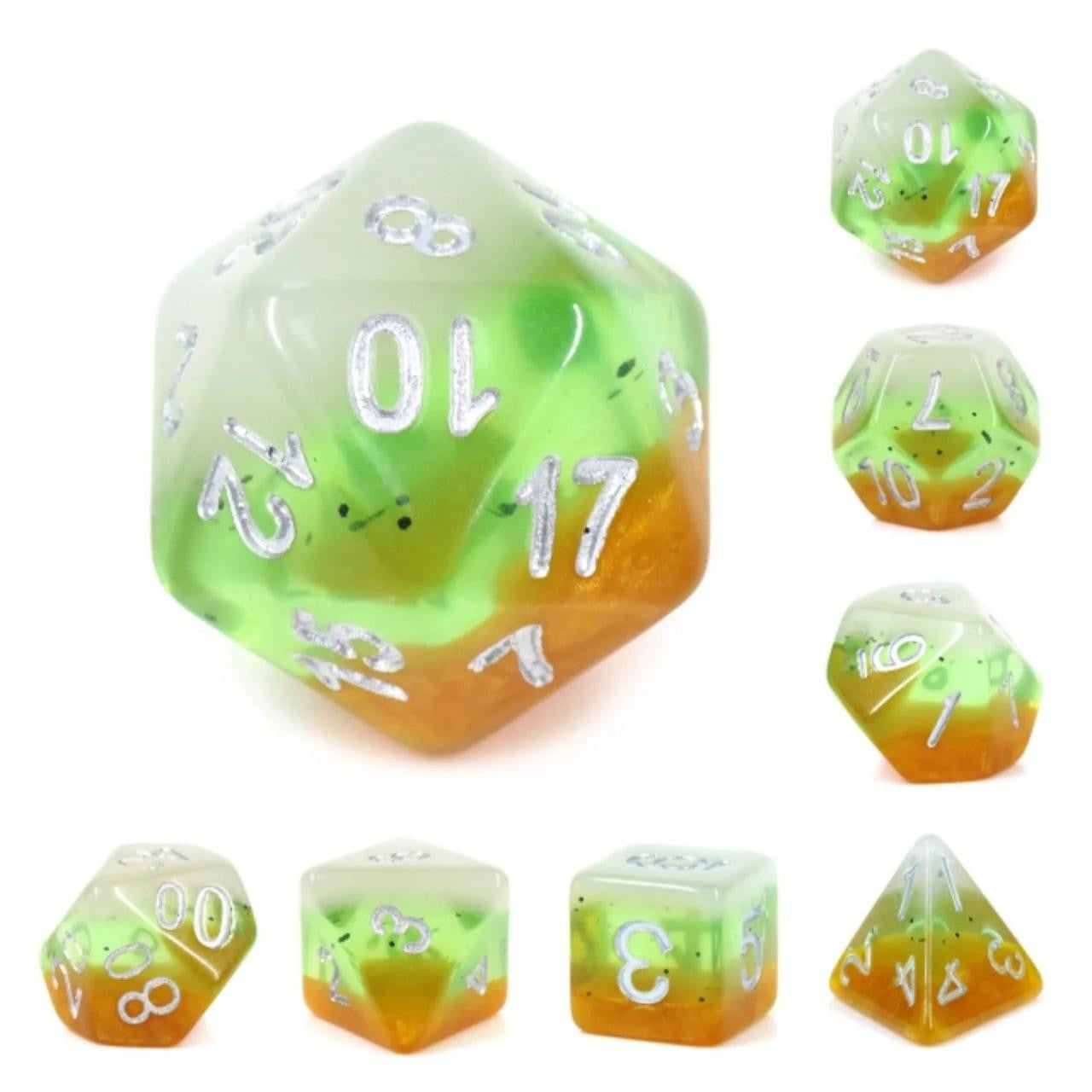 Foam Brain Games Kiwi Fruit RPG Dice Set 