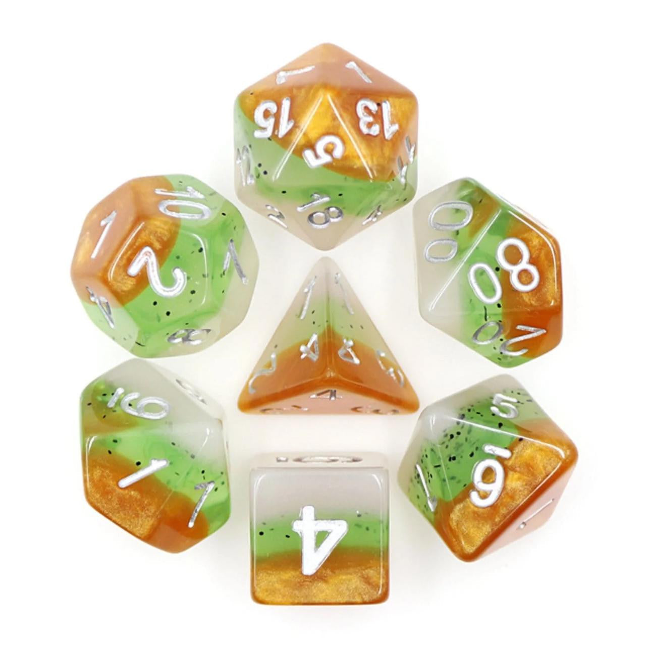Foam Brain Games Kiwi Fruit RPG Dice Set 