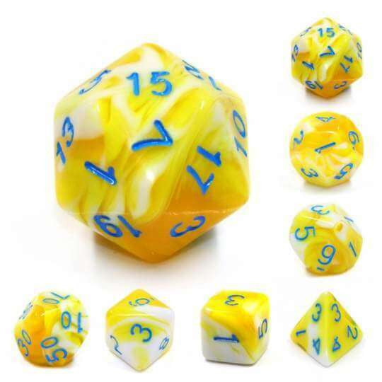 Foam Brain Games Lemon Cream RPG Dice Set