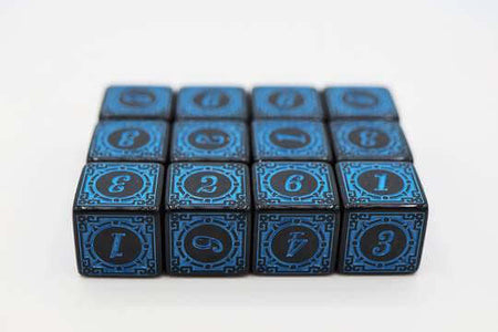 Foam Brain Games Magic Burst D6 Set - Blue - 12 piece D6s
