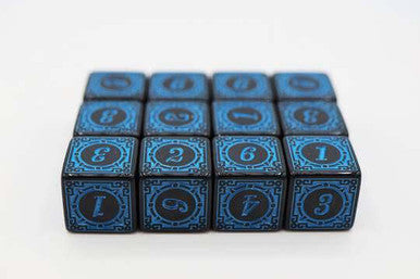 Magic Burst D6 Set - Blue - 12 piece D6's