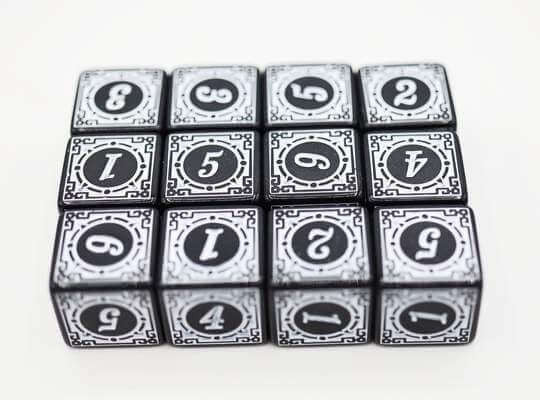 Foam Brain Games Magic Burst D6 Set - White - 12 piece D6s