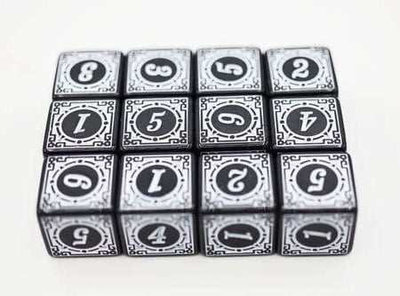 Foam Brain Games Magic Burst D6 Set - White - 12 piece D6s