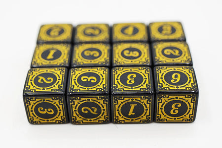 Foam Brain Games Magic Burst D6 Set - Yellow - 12 piece D6's 