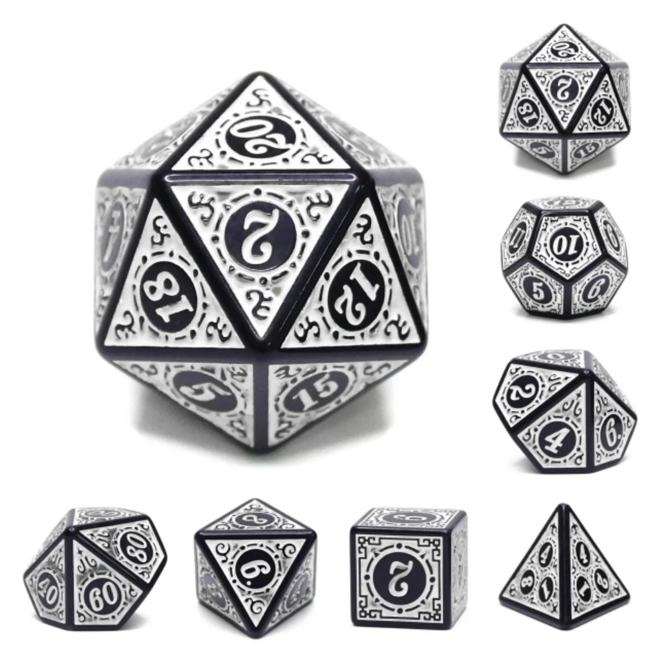 Foam Brain Games Magic Flame - White RPG Dice Set 