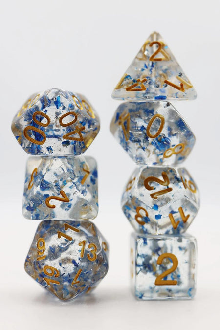 Foam Brain Games Metallic Sapphire RPG Dice Kit 