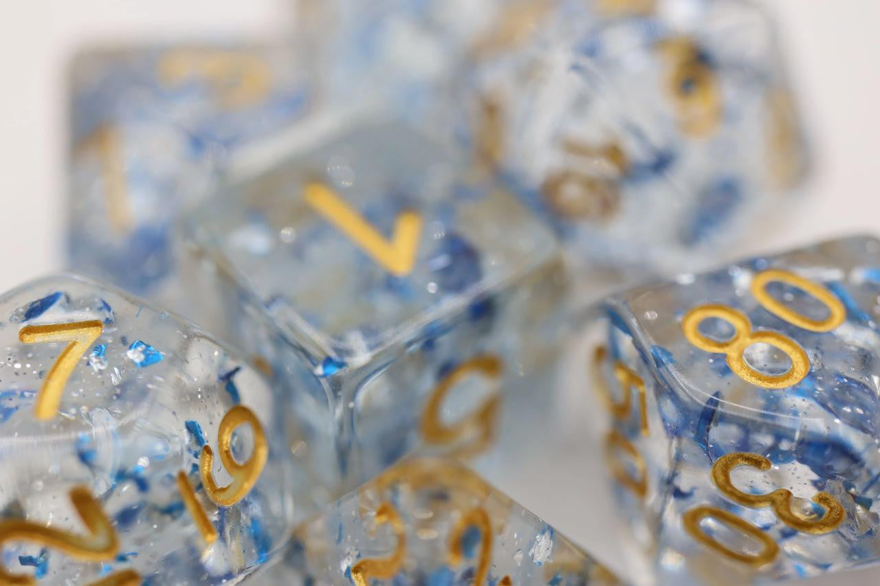 Foam Brain Games Metallic Sapphire RPG Dice Kit 