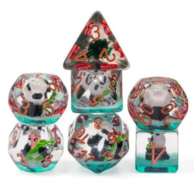 Foam Brain Games Panda in Bamboo RPG Dice Set 