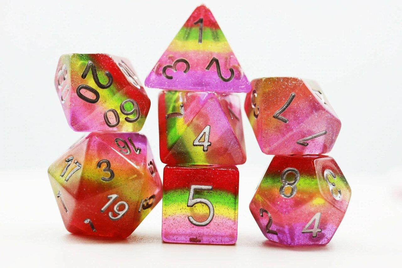 Foam Brain Games Pastel Lollipop RPG Dice Set