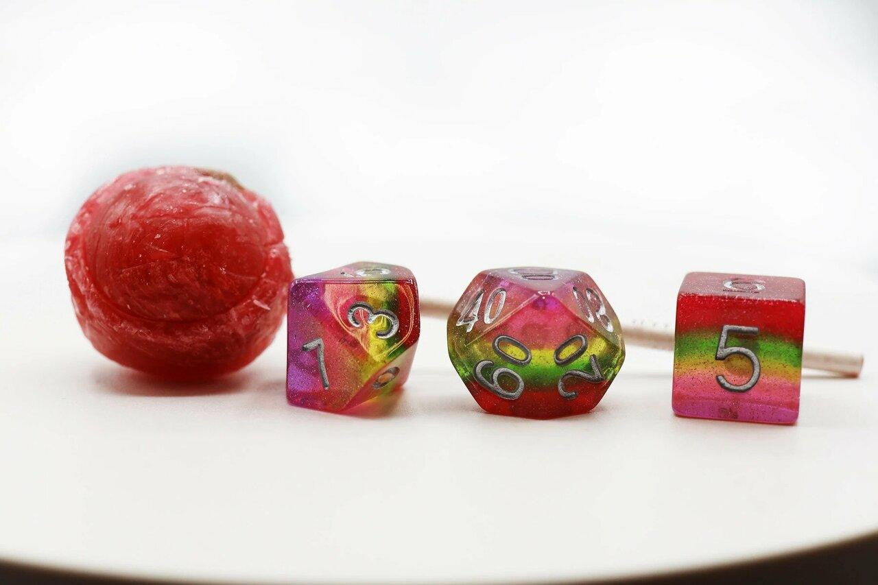 Foam Brain Games Pastel Lollipop RPG Dice Set