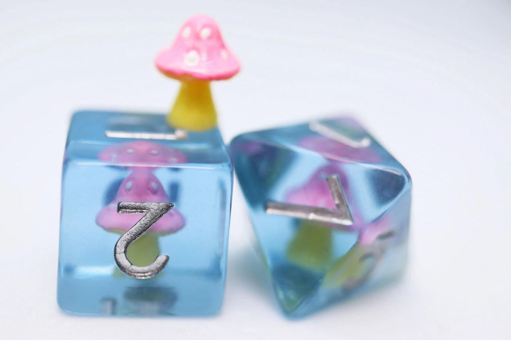 Foam Brain Games Pink Mushroom RPG Dice Set 