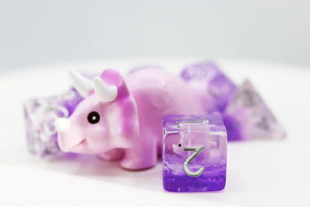 Foam Brain Games Pink Triceratops RPG Dice Set 