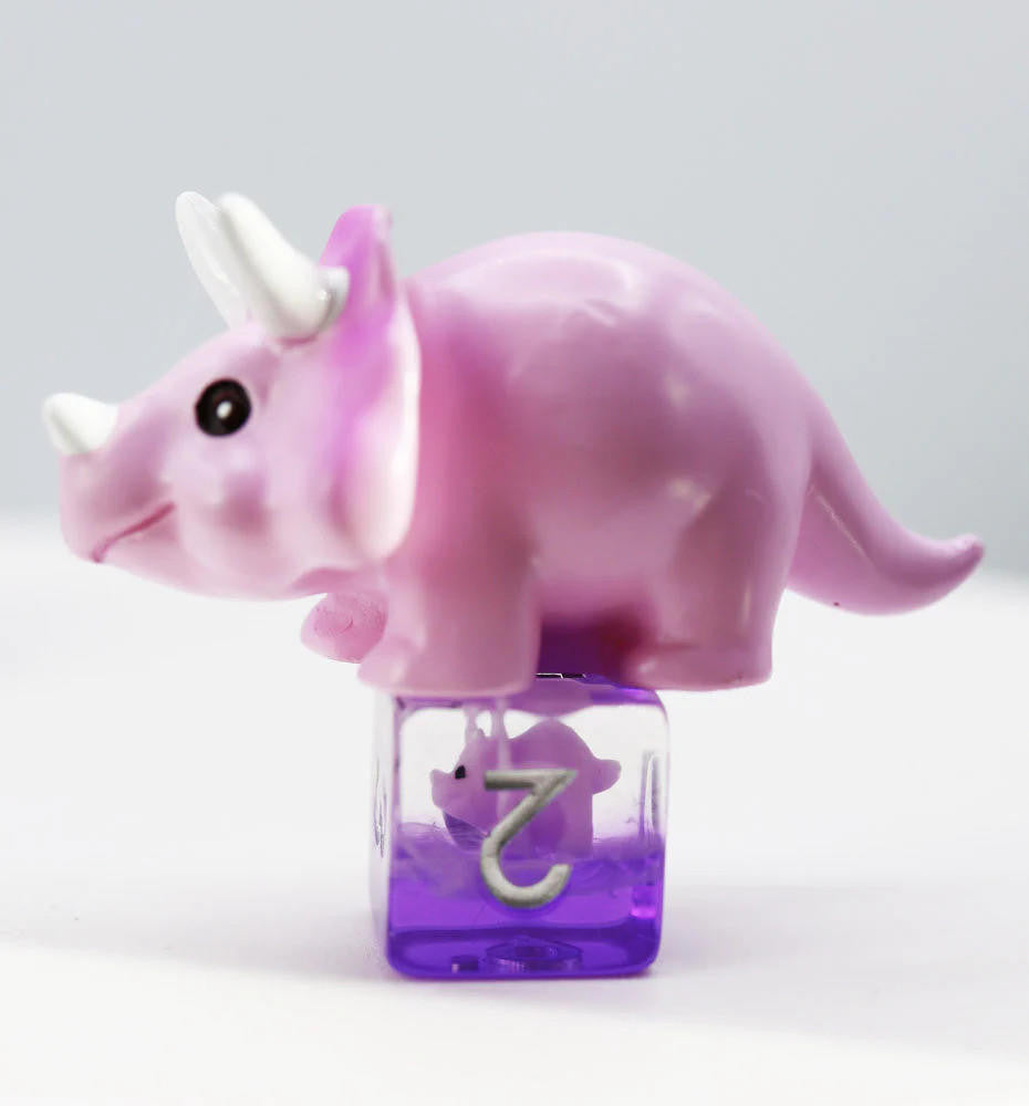 Foam Brain Games Pink Triceratops RPG Dice Set 