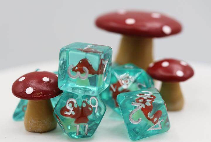 Foam Brain Games Power Up Mushroom RPG Dice Set