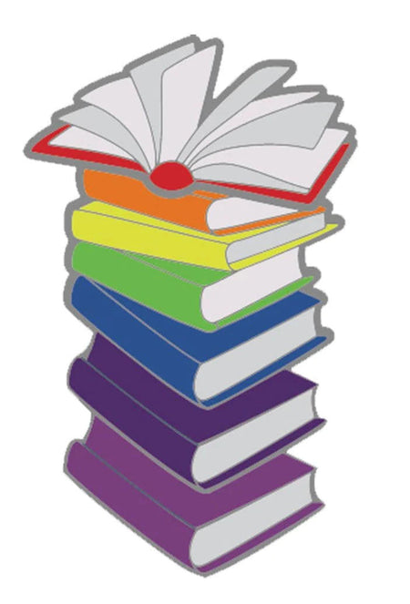 Foam Brain Games Pride Books Pin - Rainbow 