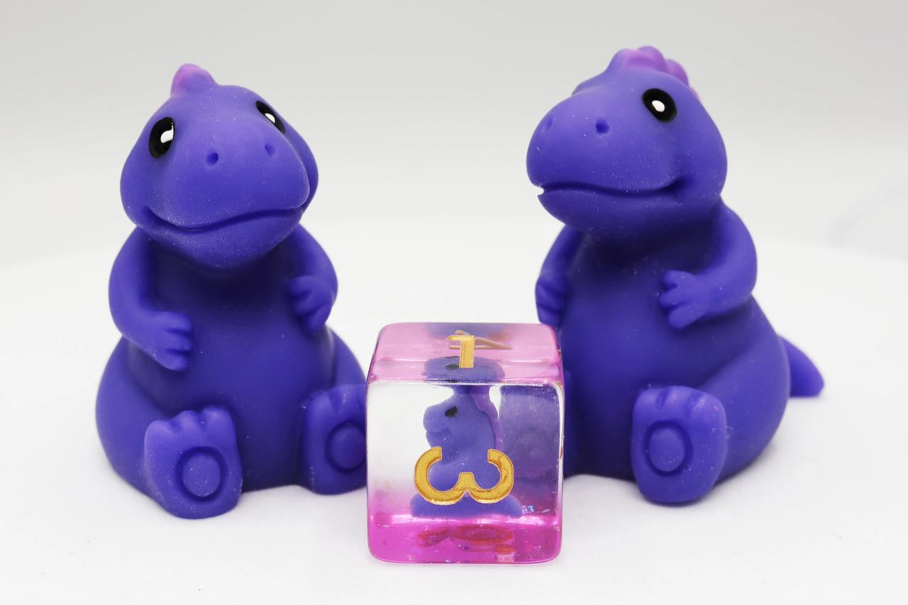 Foam Brain Games Purple T-Rex RPG Dice Set 