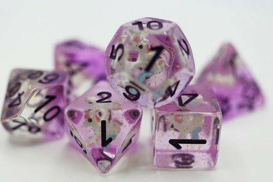 Foam Brain Games Purple Unicorn RPG Dice Set